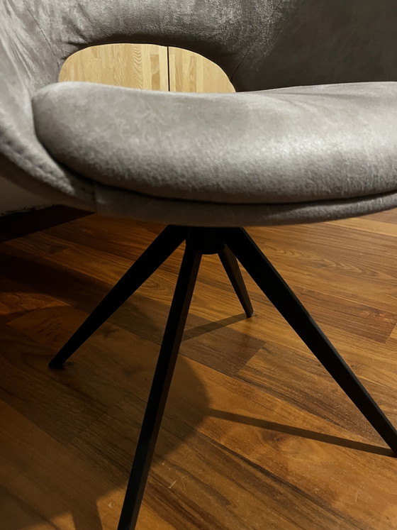 Eetkamerstoel Draaiend Kuipje Modulax – Eetkamerstoelen, Metal, Textile (photo 3 of 6)