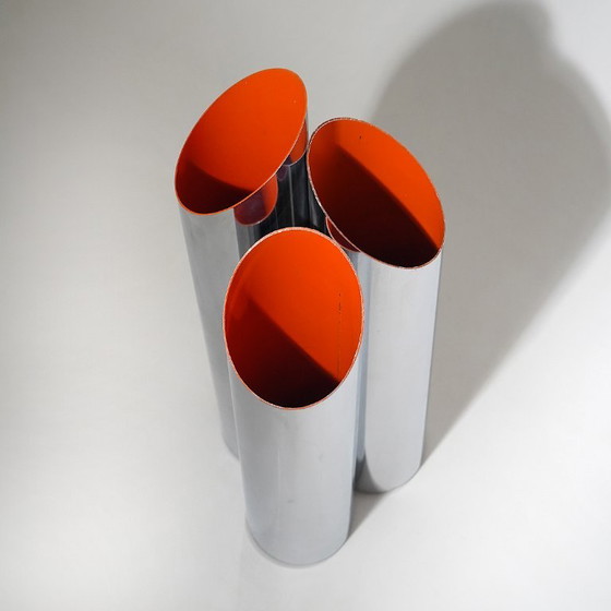 3 chrome-plated metal umbrella stands, 1970s (photo 9 of 13)