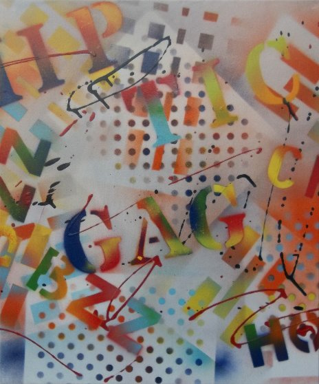 "Locution" - Zen and Colorful Triptych by 2LUSS'ART. A harmonious 140 x 55 cm format, composed of three F10 frames.