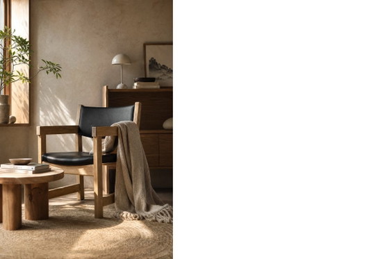 Image 1 of Chaises danoises en chêne, style Mid-Century Modern, par Hans J. Wegner pour Getama, années 1960, lot de 4