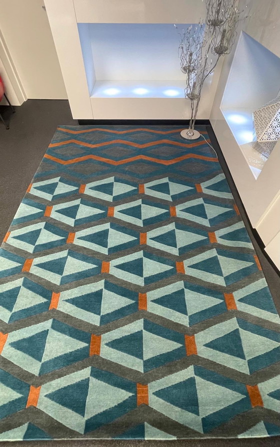 Tappeto Brink en Campman 33508 Yara Art Deco, Brink & Campman, Tappeti, Lana, Blu (foto 3 di 7)