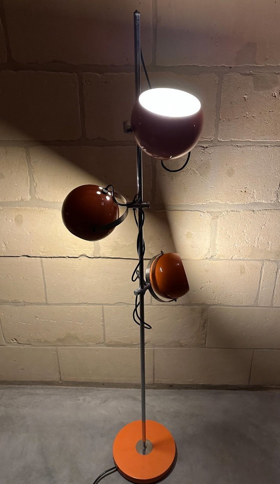 Image 1 of Vintage orange floor lamp