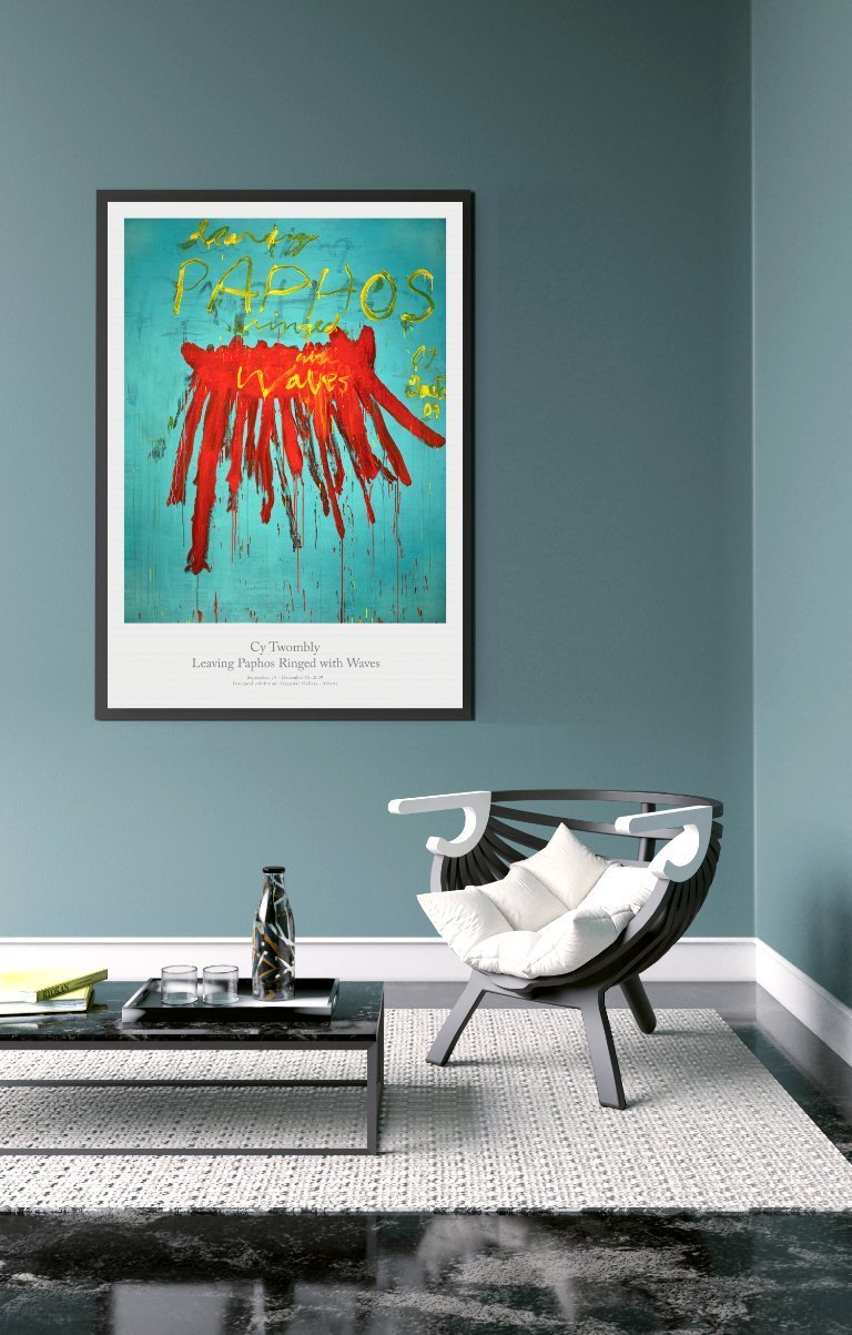 Leaving Paphos Ringed with Waves - Cy Twombly poster 70 x 100 cm