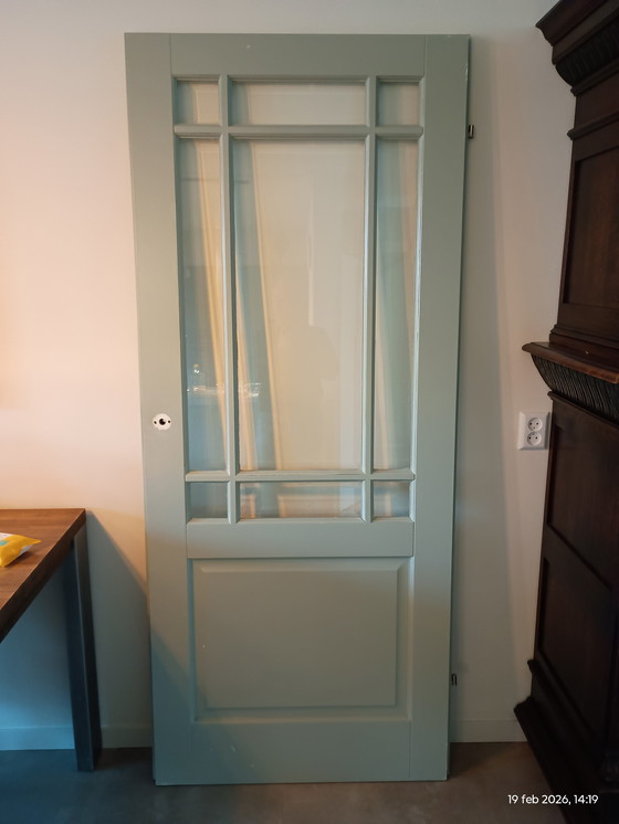 Image 1 of Binnendeur met facet geslepen glas