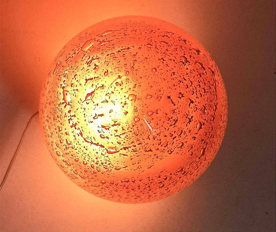 Eivormige Tafellamp Hoogte 23,6 cm, Tafellampen, Glas, Rood, Design (foto 8 van 13)