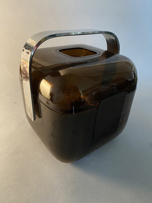 Vintage Guzzini Italian Ice Bucket 1970s designed by Ambrogio Pozzi.