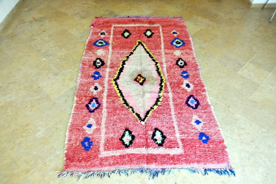 Image 1 of Roze vintage Marokkaans Boujaad vloerkleed 266 x 150 cm