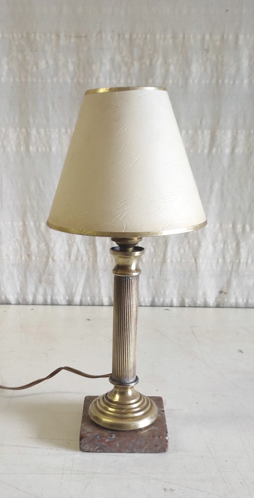 Neoclassical style brass table lamp - mid-20th century