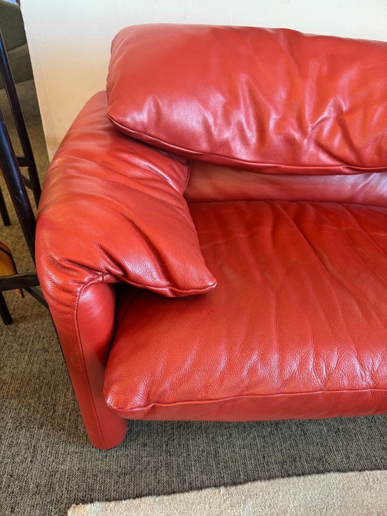 Image 1 of Divano in pelle di design a due posti Cassina Maralunga – Vico Magistretti