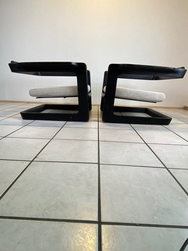Sillones Cantilever Lounge sling cube easy Chair extremadamente raros Lou Hodges (photo 4 of 38)