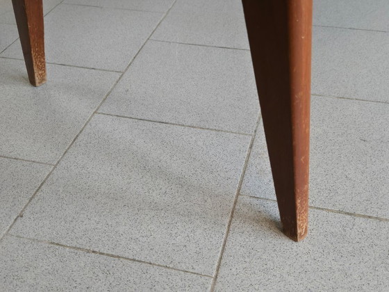 Image 1 of Vintage bijzettafel uit de jaren 50, zwart formica en mahoniehout, jaren 50, DLG Andre Monpoix