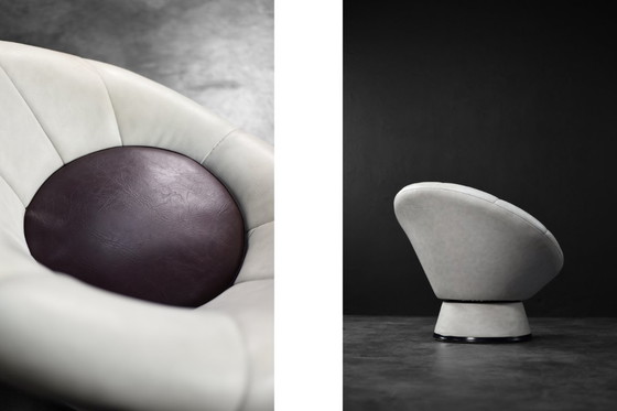 Image 1 of Vintage Italiaanse moderne draaibare bloemenstoel uit het midden van de vorige eeuw, jaren 70