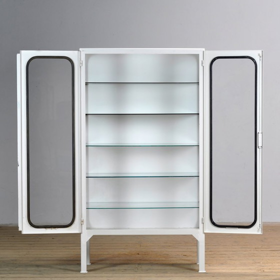 Image 1 of Armadio medico vintage in ferro e vetro, anni '70