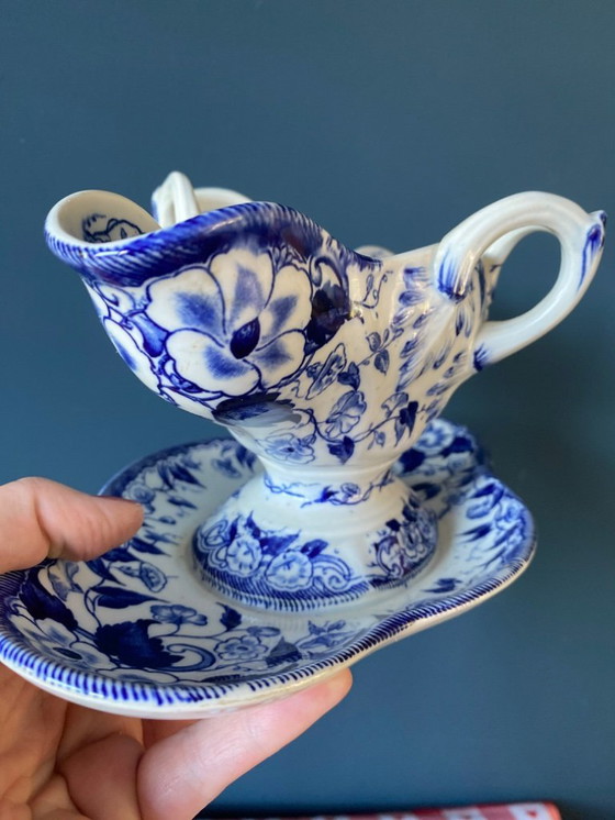 Image 1 of Creil Montreau Flora saucière - rare piece