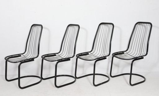 4 cantilever chairs, Italy, Italy, 1970s