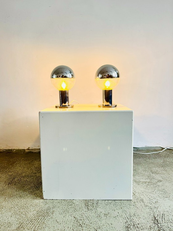 Image 1 of Lámpara de mesa cromada de Motoko Ishii para Staff Leuchten, Alemania, década de 1970