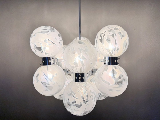 Image 1 of Lampadario vintage di grandi dimensioni Mazegga