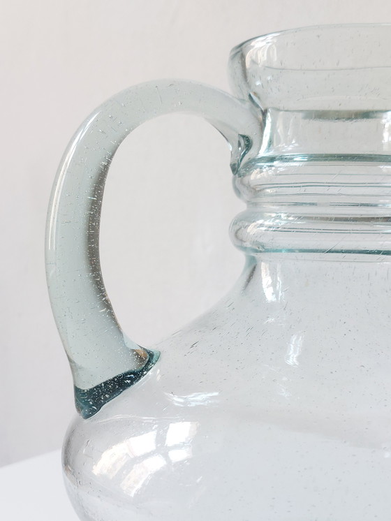 Image 1 of Coppia di caraffe/brocche in vetro vintage di metà secolo