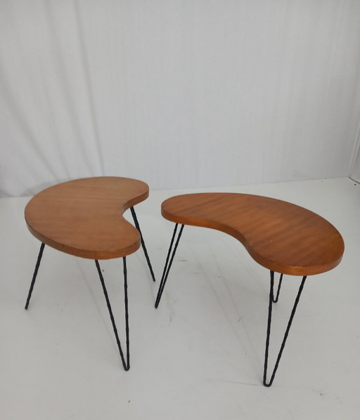 Set of 2 Italian Small Tables, 1950s 