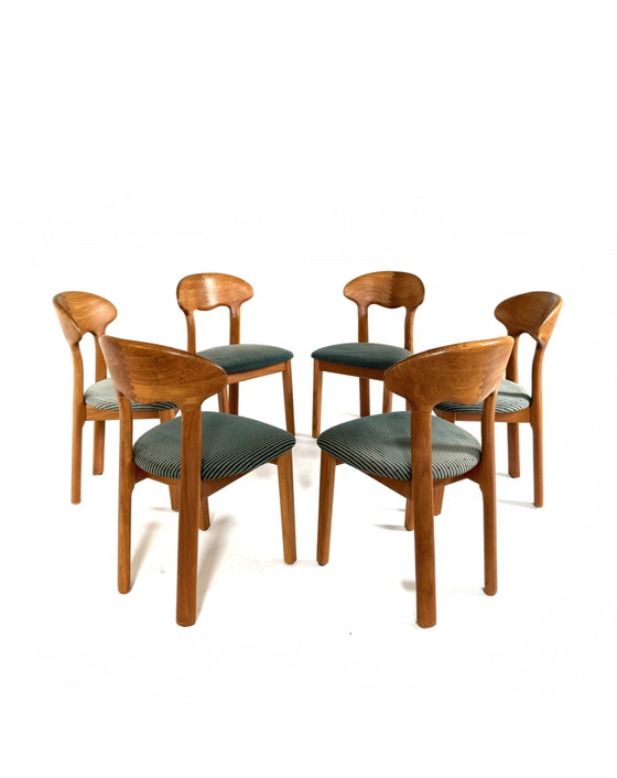 Image 1 of 6x vintage eetkamerstoel, Juul Kristensen ‘80