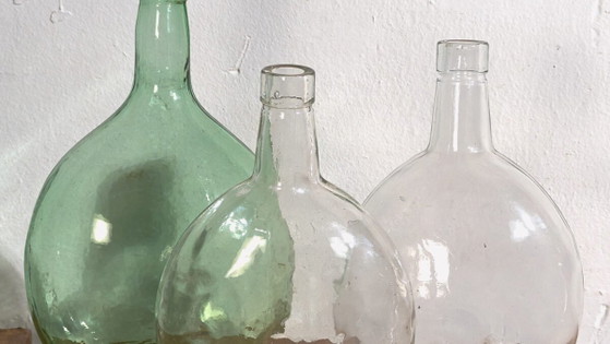 Antike Glasvasen (ca. 1920). 3-teiliges Set #12 (photo 3 of 10)