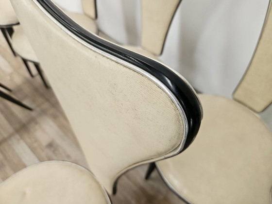 Set van zes mid-century moderne eetkamerstoelen van Umberto Mascagni – Wood (photo 8 of 16)