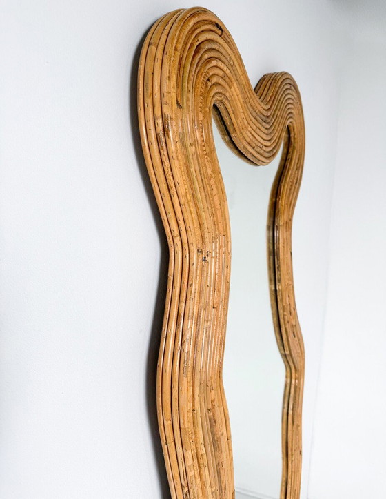 Image 1 of Miroir contemporain en bambou, Italie