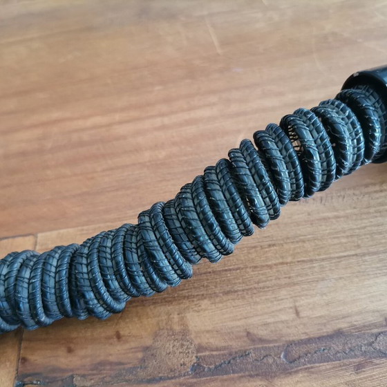 Image 1 of Grote Scandinavische hanglamp met uittrekbare arm, uitgevoerd in groen glas door Helena Tynell voor Flygsfors, jaren 60.