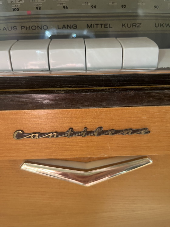 Vintage Radio Cabinet/Sideboard | Graetz Cantilene | 1960s – Wood (photo 6 of 9)
