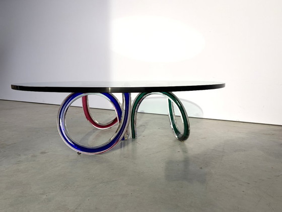 Tavolino da caffè in vetro di Murano di Maurice Barilone, anni '80 – Roche Bobois, Tavolini da caffè (photo 10 of 11)