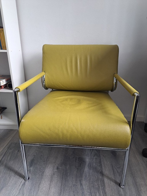 Poltrona Leolux Gazetta 184 verde mela 6200 in pelle Senso