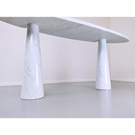 Image 1 of Vintage console ''Eros'' in white marble by Angelo Mangiarotti