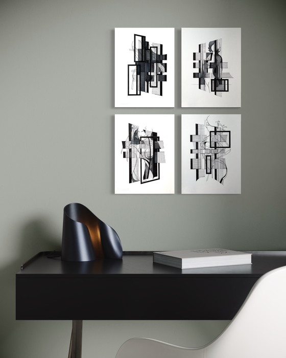 Image 1 of Eugène Eechaut (1928-2019) - 4 works, ink on paper 1982-1984