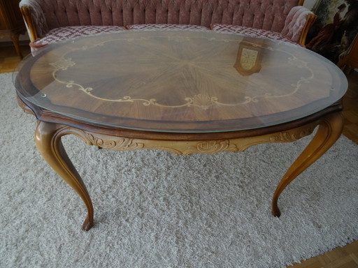 Schlingmann Wertmöbel - Coffee table with inlays oval