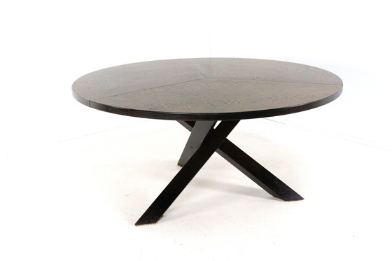 Image 1 of Gerard Geytenbeek wenge round dining table vintage