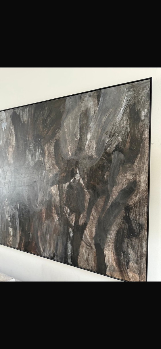 Image 1 of Michél Poort schilderij/art work  “black tulps”