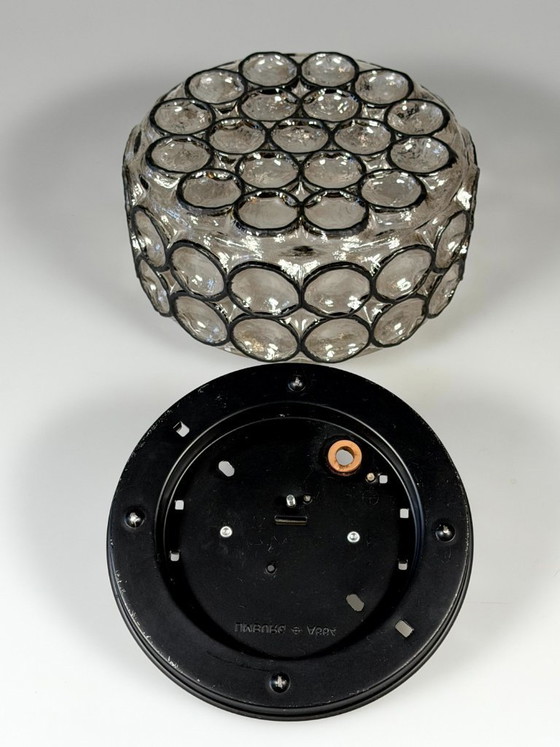 Image 1 of Lampada da soffitto anni '60/'70, Plafoniere, Glashütte Limburg, Germania, vetro e metallo
