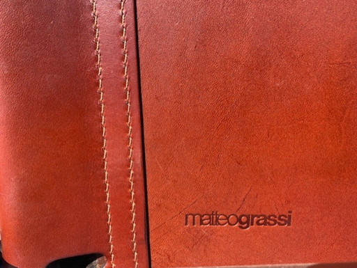 11 unieke Matteo Grassi MG5 cantilever stoelen chroom/leer - met ingestempeld design logo. Topprijs voor snelle beslissers!