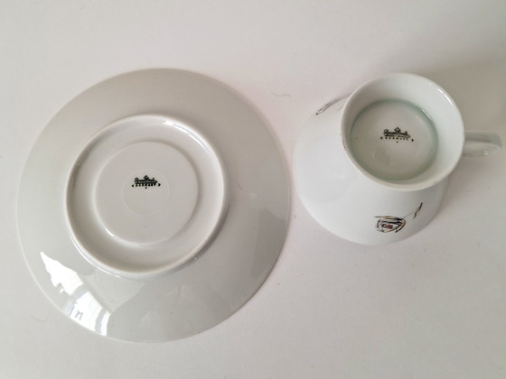 Image 1 of Rosenthal German Tea Set (4-piece) | High-Footed Cups | Vintage Mid-Century 1950s