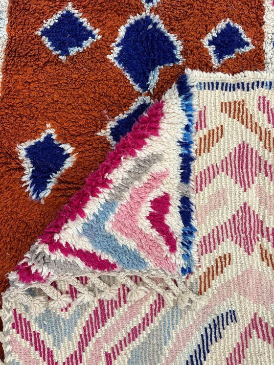 Image 1 of Kleurrijk Marokkaans Mrirt Wollen Vloerkleed 230x260 cm - Handgeweven Berber Tapijt, Levendig Geometrisch Boho Decor