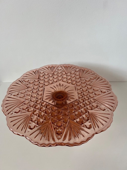 Pink Art Deco serving dish from Luxval