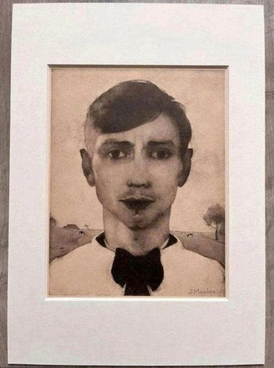 Image 1 of Jan Mankes 1889-1920 / Heliogravur-Selbstporträt Jan Mankes 1923