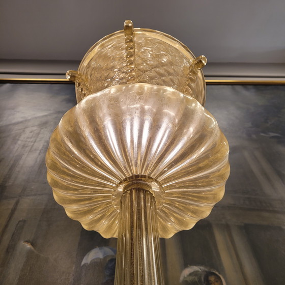 Image 1 of Lámpara De Pie, Cristal De Murano Y Polvo De Oro, Barovier & Toso, 50’S – Italia