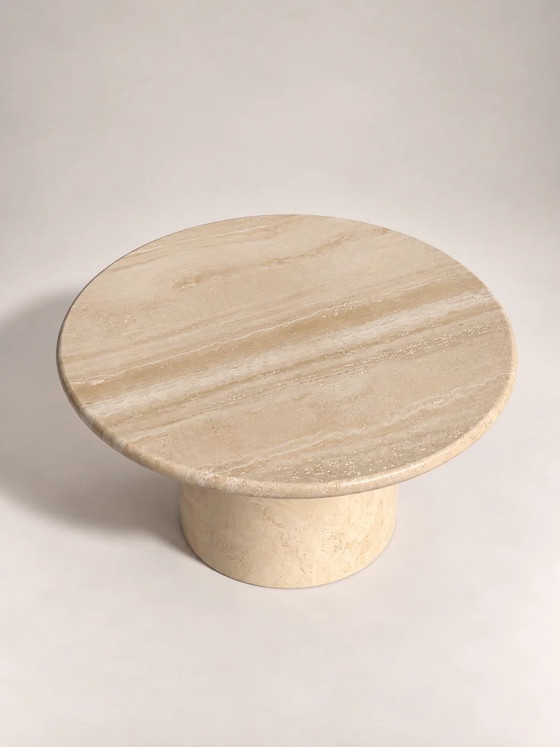 Vintage travertin salontafel/bijzettafel – Koffietafelboeken, Mid Century Modern (photo 3 of 8)