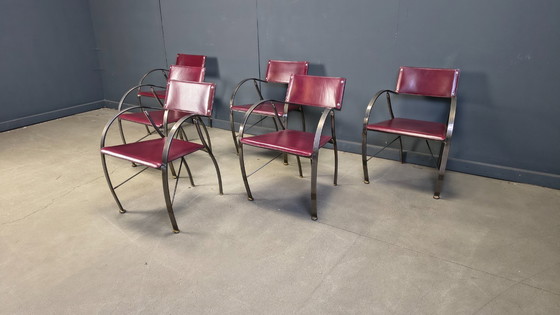 Image 1 of Chaises de salle à manger vintage de Segis, Italie, années 1980