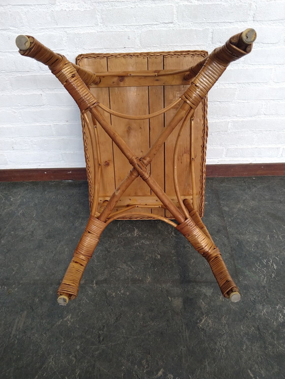 Image 1 of Rattan Table Vintage