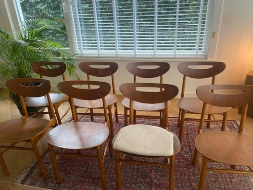 8 stoelen Nässjö Stolfabrik Sweden vintage
