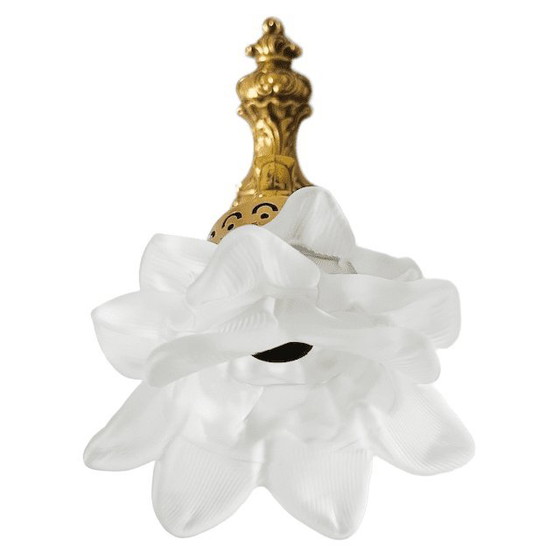 Image 1 of Applique murale baroque rococo vintage en laiton du milieu du siècle rose années 1950