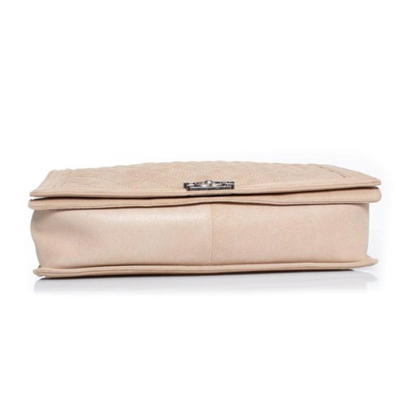 Image 1 of Chanel, borsa Boy grande in morbida pelle beige