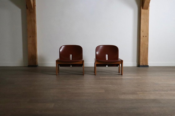 Image 1 of Afra and Tobia Scarpa Model 925 Easy Chairs for Cassina, Italy 1970s